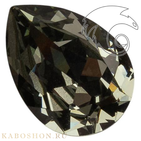 Swarovski Pear Fancy stone 18х13 мм Black Diamond 4320-18-215