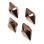 Swarovski Double Spike Bead 12 мм Crystal Rose Gold 2x 5747-12-001-ROGL2