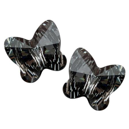 Swarovski Butterfly Bead 10 мм Crystal Silver Night
