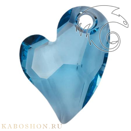 Swarovski Devoted 2 U Heart 17 мм Aquamarine 6261-17-202